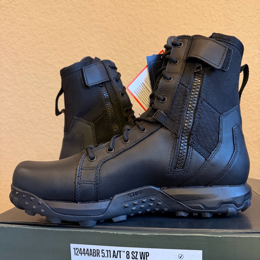 NEW 5.11 A/T™ 8" WATERPROOF SIDE ZIP BOOTS Men’s Wide - Picture 4 of 11